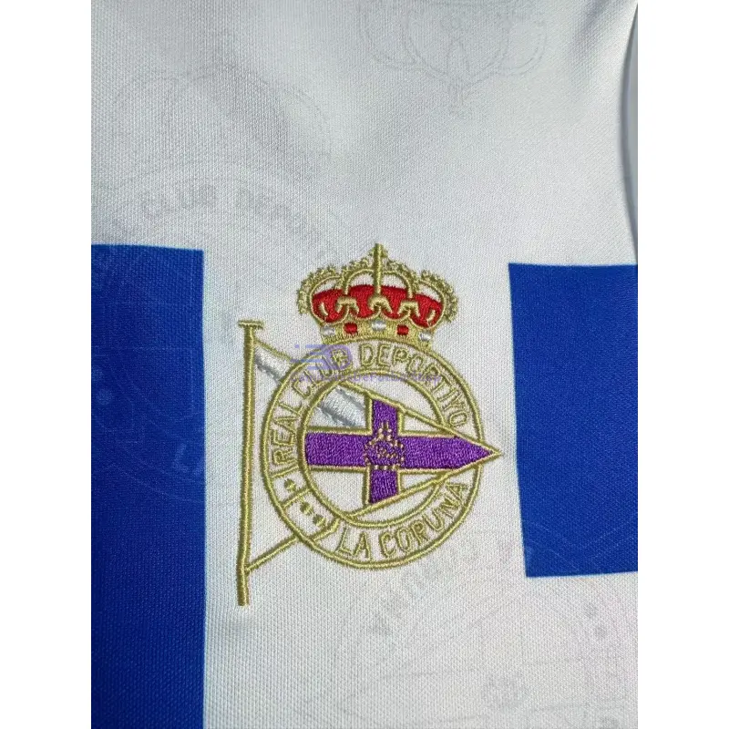 Camiseta Deportivo de La Coruña 1994/95 1ª Equipación Retro Blanco/Azul