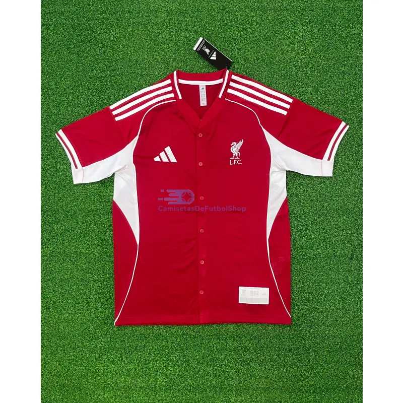 Camiseta Liverpool 2025/26 Baseball Shirt Rojo