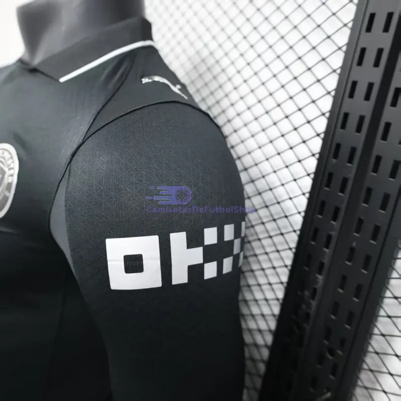 Camiseta Manchester City 2025/2026 2ª Equipación ML Negro (EDICIÓN JUGADOR)