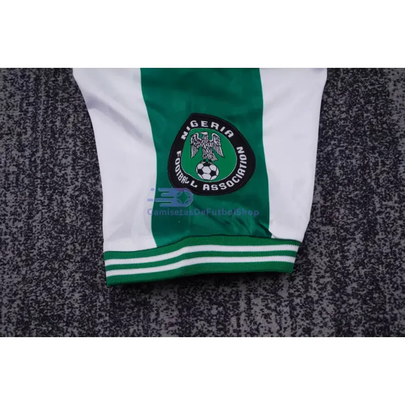 Camiseta Nigeria 1996 2ª Equipación Retro Blanco/Verde Niño Kit