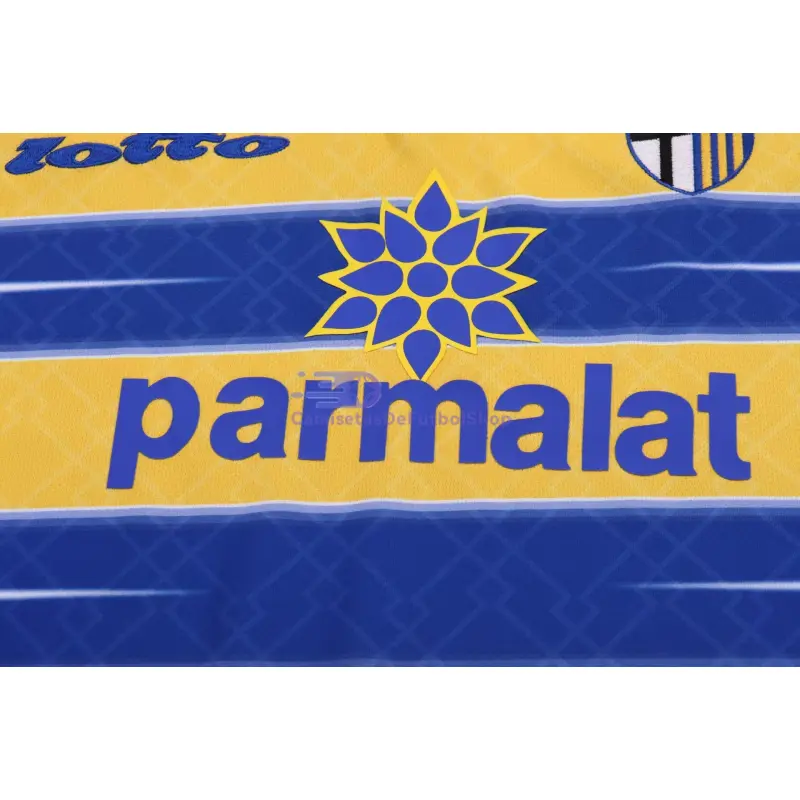 Camiseta Parma Calcio 1998/99 1ª Equipación Retro Amarillo/Azul Niño Kit