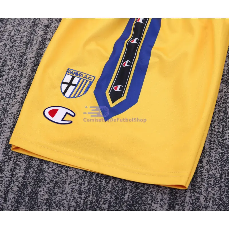 Camiseta Parma Calcio 1999/00 1ª Equipación Retro Amarillo/Azul Niño Kit