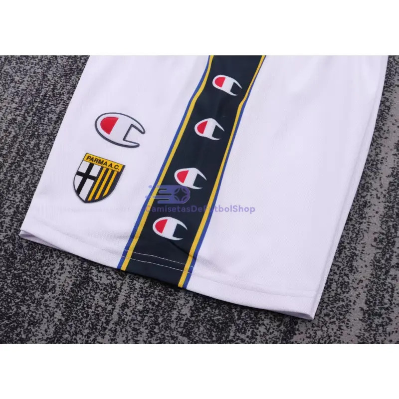 Camiseta Parma Calcio 2002/03 1ª Equipación Retro Blanco Niño Kit