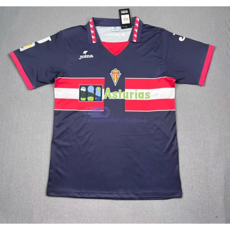 Camiseta Sporting de Gijón 1996/97 3ª Equipación Retro Azul Marino