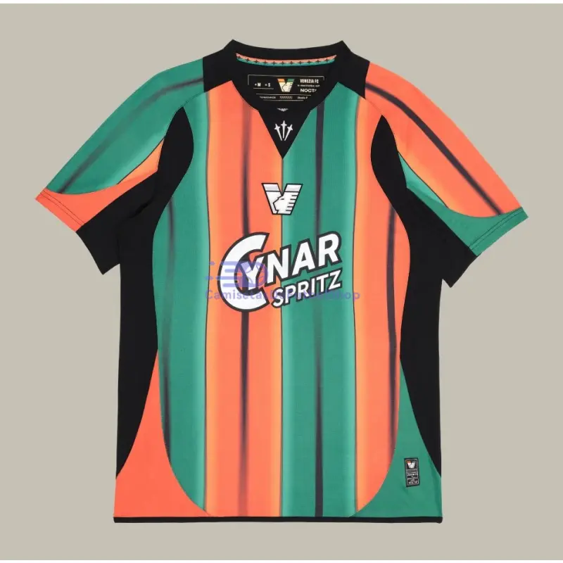 Camiseta Venezia FC 2025/2026 3ª Equipación Naranja/Verde/Negro