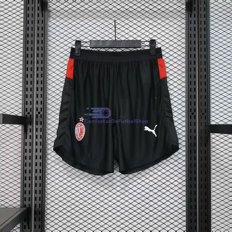 Pantalón Corto AC Milan 2025/2026 1ª Equipación Negro (EDICIÓN JUGADOR)