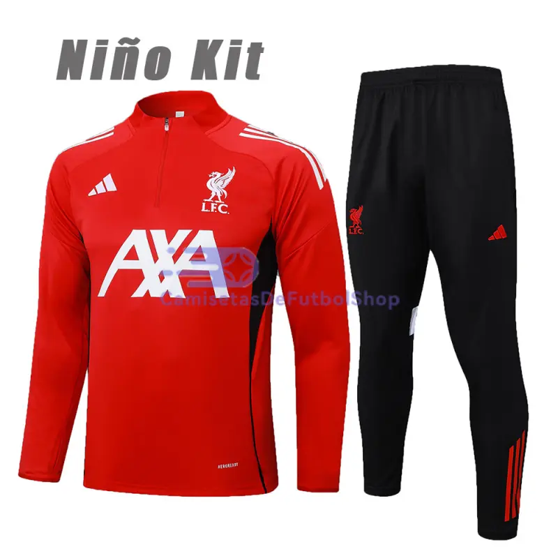 Sudadera De Entrenamiento Liverpool 2025/2026 Niño Kit Rojo