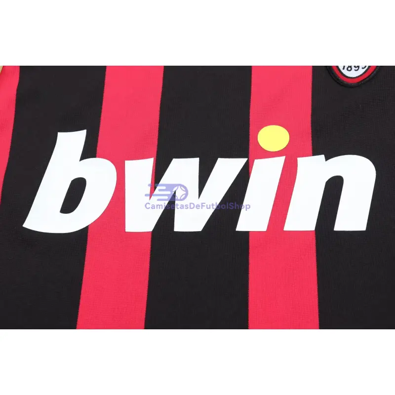 Camiseta AC Milan  2006/07 1ª Equipación Retro ML Rojo/Negro Niño Kit