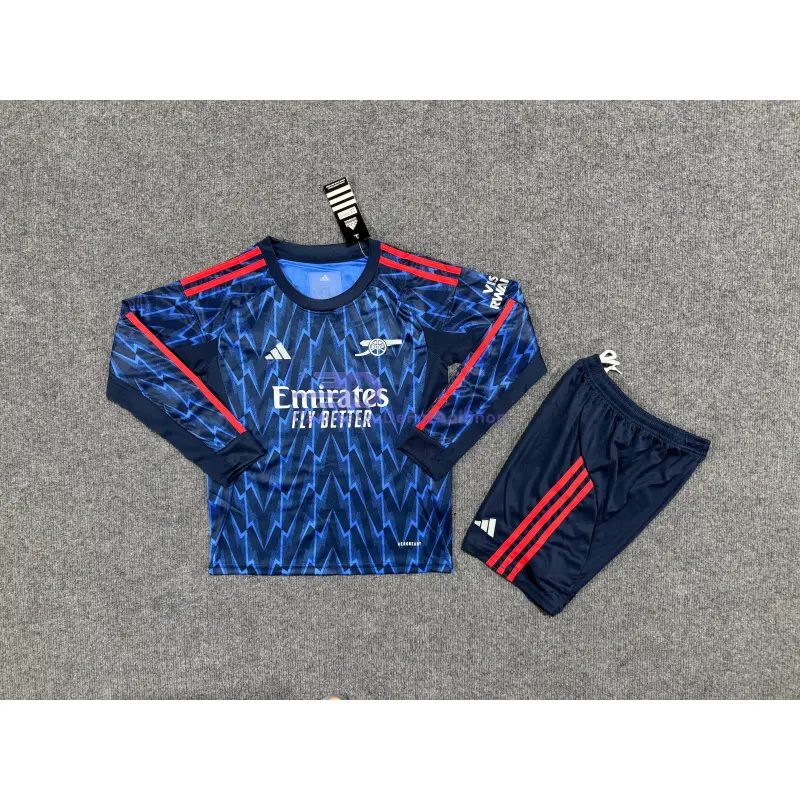 Camiseta Arsenal 2025/2026 2ª Equipación ML Azul Niño Kit