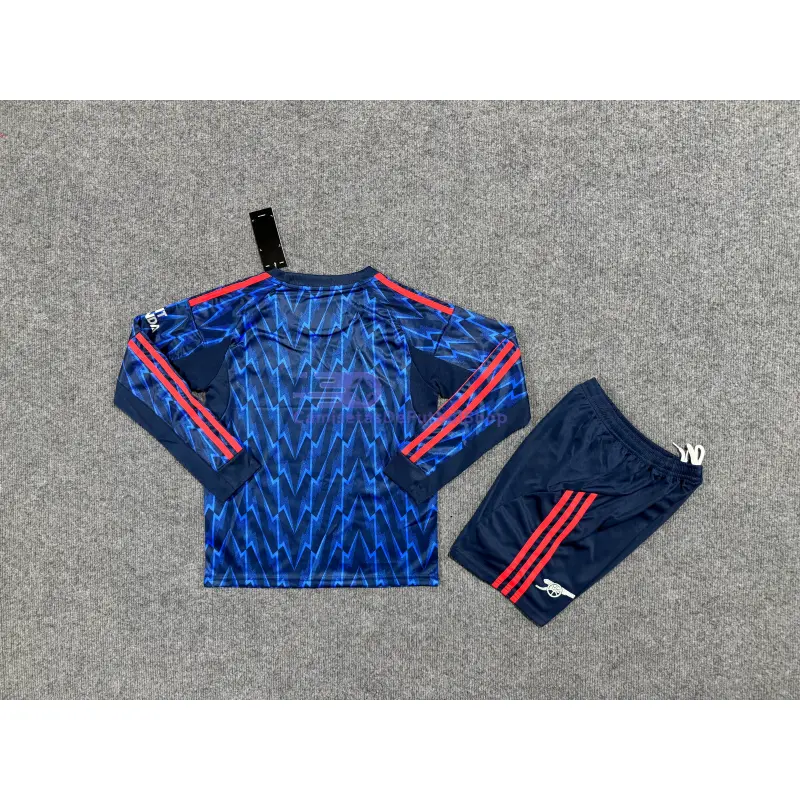 Camiseta Arsenal 2025/2026 2ª Equipación ML Azul Niño Kit