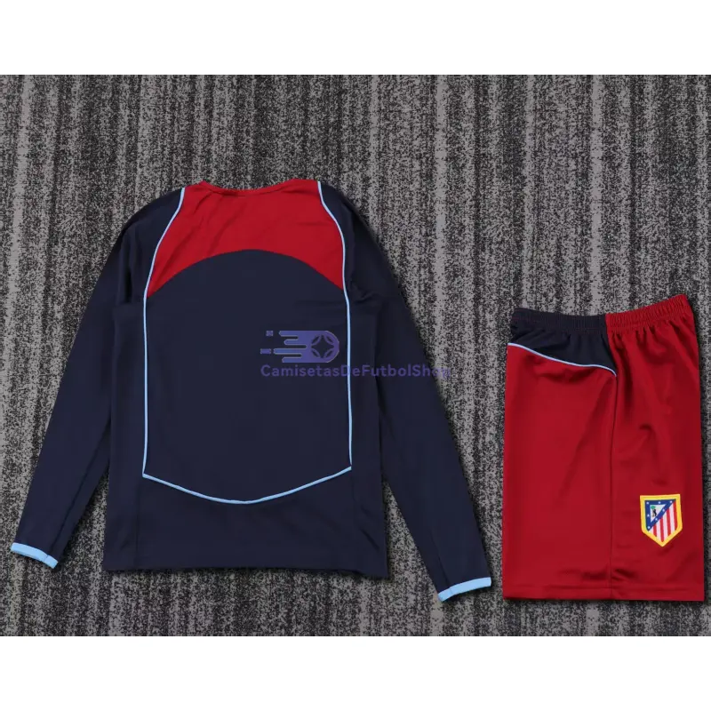 Camiseta Atlético de Madrid 2004/05 2ª Equipación Retro ML Azul Marino Niño Kit