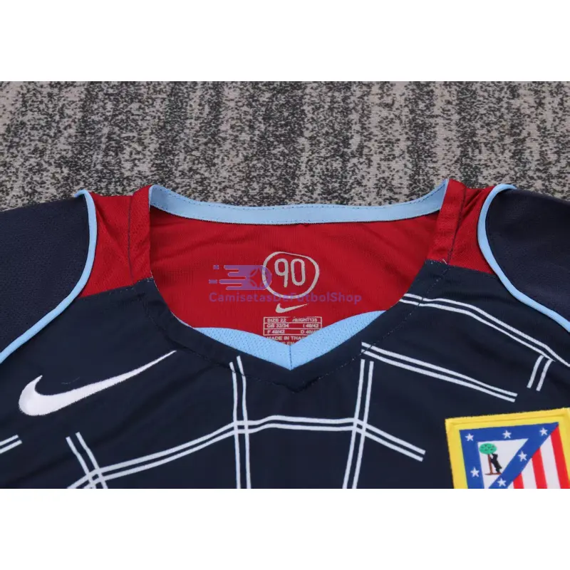 Camiseta Atlético de Madrid 2004/05 2ª Equipación Retro ML Azul Marino Niño Kit