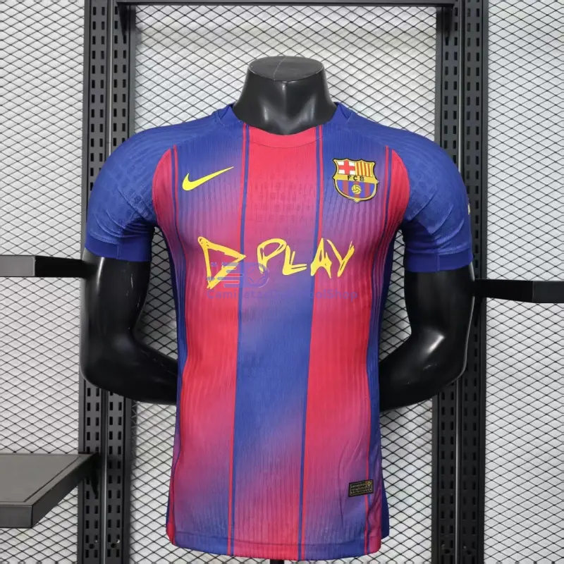 Camiseta Barcelona x Ed Sheeran 2025/2026 1ª Equipación Azul/Rojo (EDICIÓN JUGADOR)