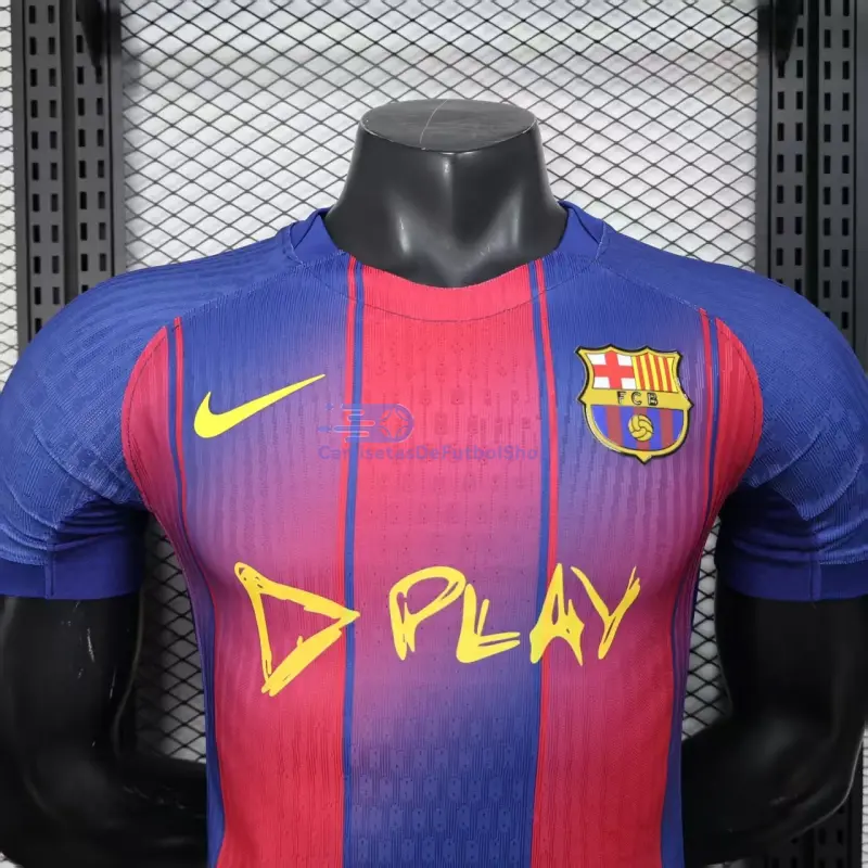Camiseta Barcelona x Ed Sheeran 2025/2026 1ª Equipación Azul/Rojo (EDICIÓN JUGADOR)