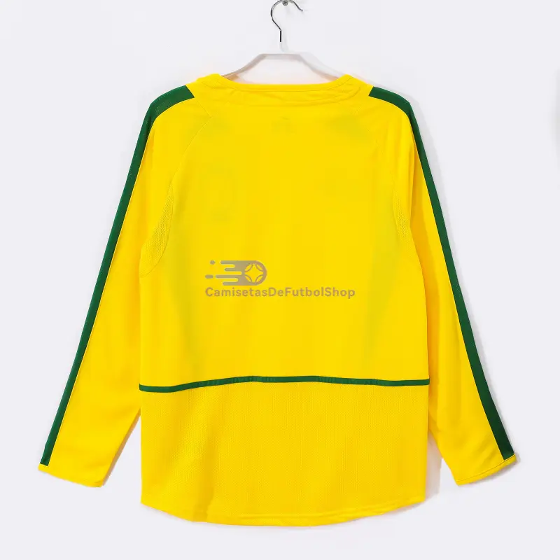 Camiseta Brasil 2002 1ª Equipación Retro ML Amarillo