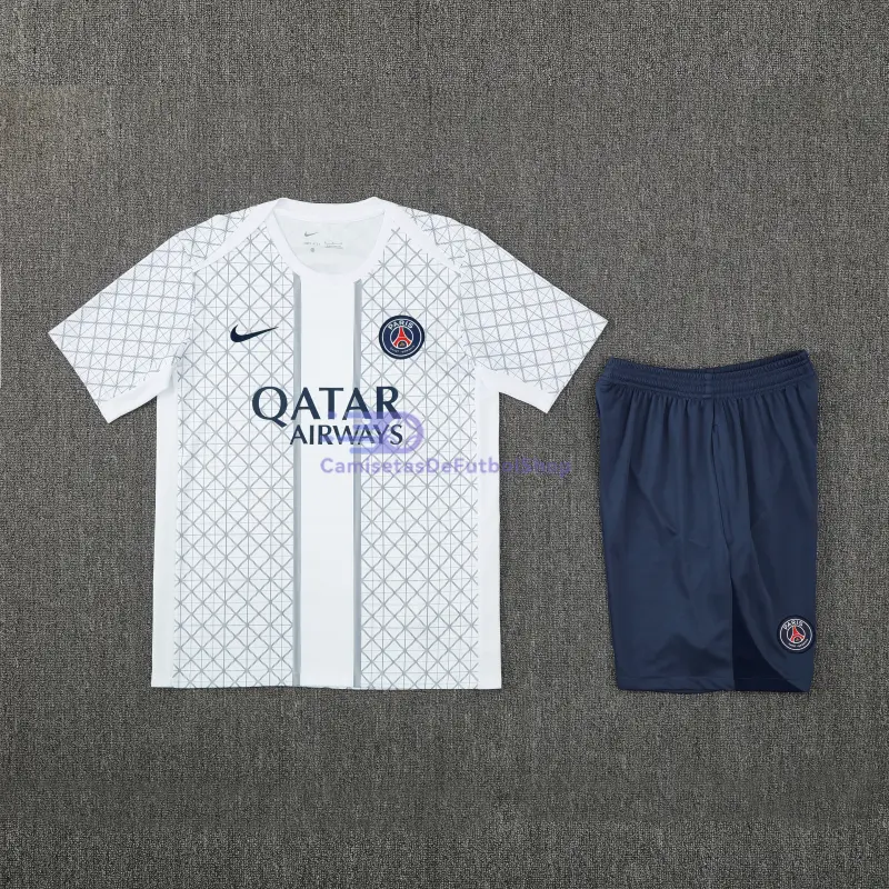 Camiseta de Entrenamiento PSG 2025/2026 Blanco/Azul
