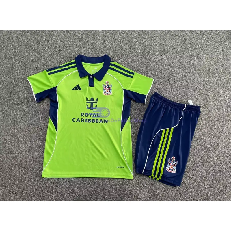 Camiseta Fulham F.C. 2025/2026 2ª Equipación Verde Niño Kit