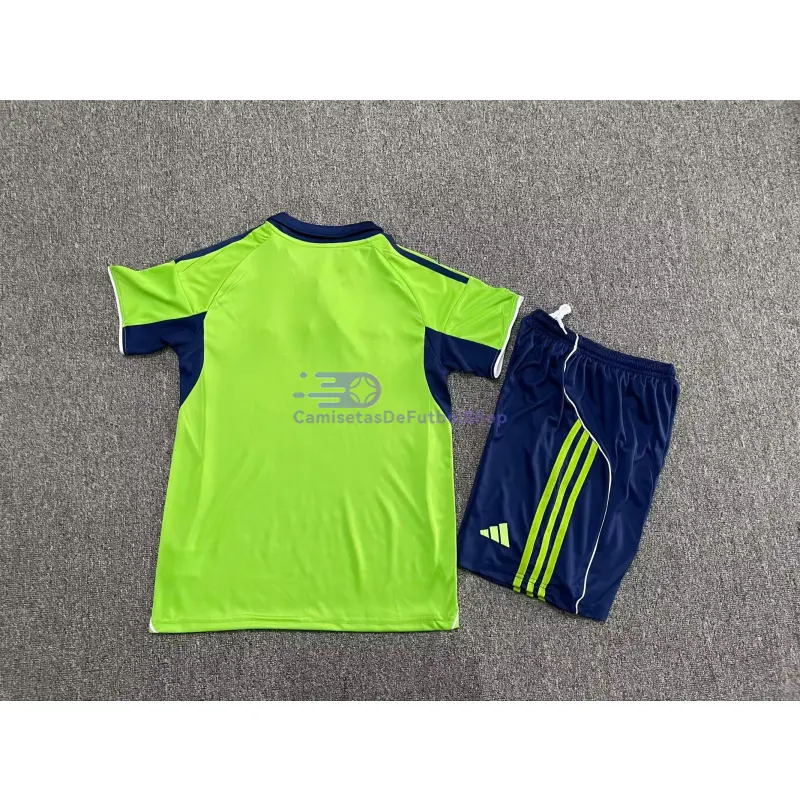 Camiseta Fulham F.C. 2025/2026 2ª Equipación Verde Niño Kit