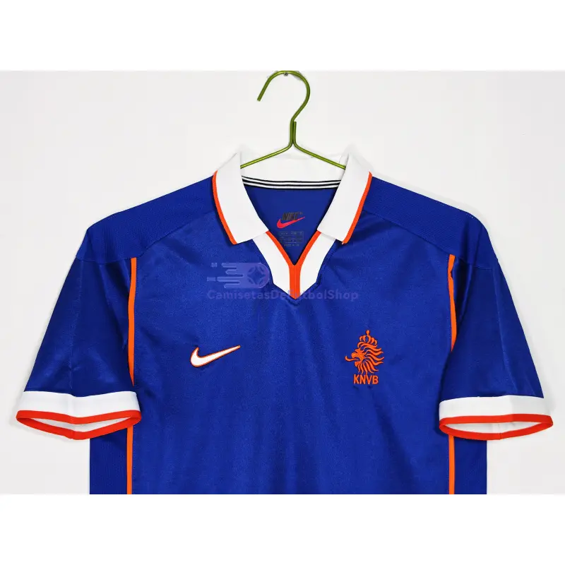 Camiseta Holanda 1998 2ª Equipación Retro Azul
