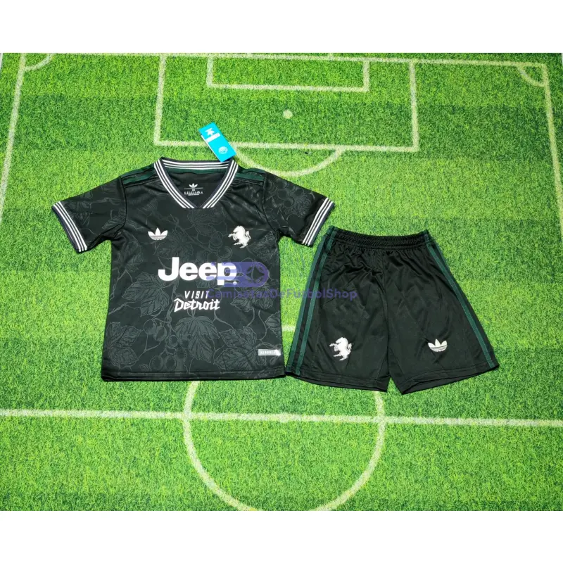 Camiseta Juventus 2025/26 3ª Equipación Negro Niño Kit