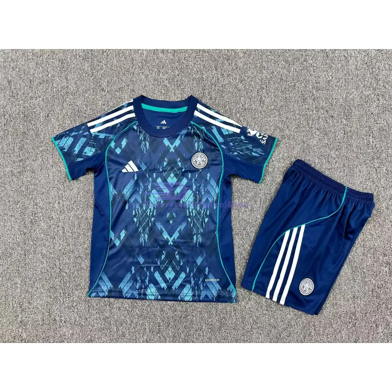 Camiseta Leicester City 2025/2026 2ª Equipación Azul Niño Kit
