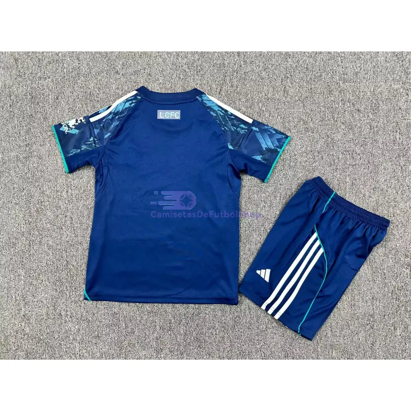 Camiseta Leicester City 2025/2026 2ª Equipación Azul Niño Kit
