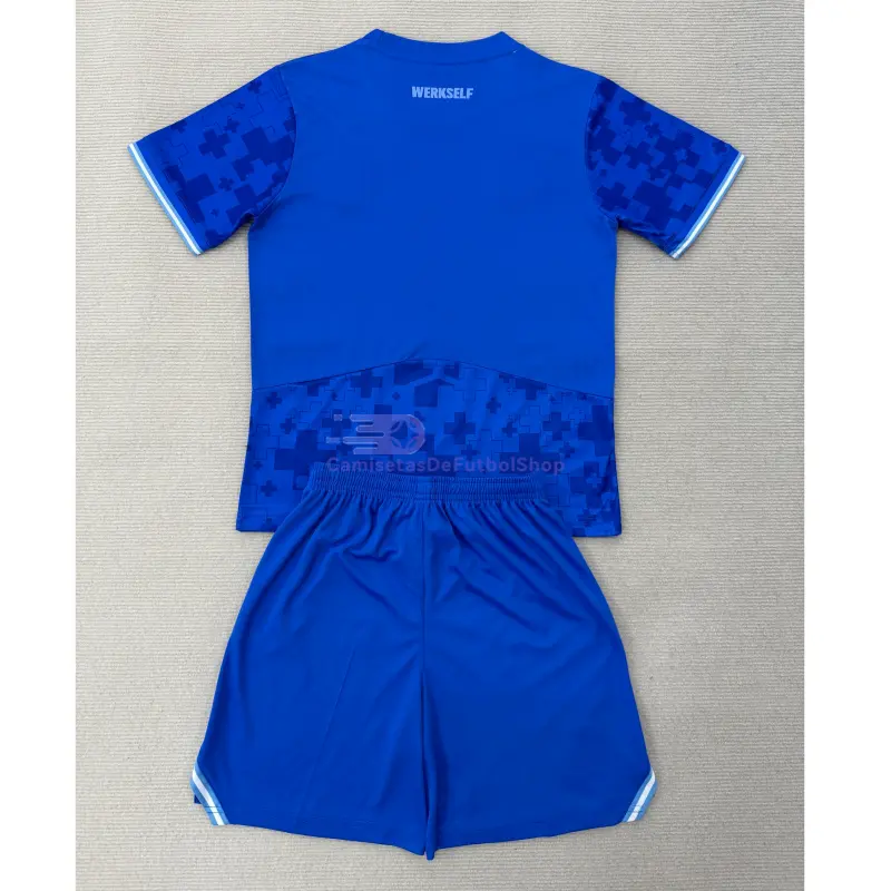 Camiseta Leverkusen 2025/2026 3ª Equipación Azul Niño Kit