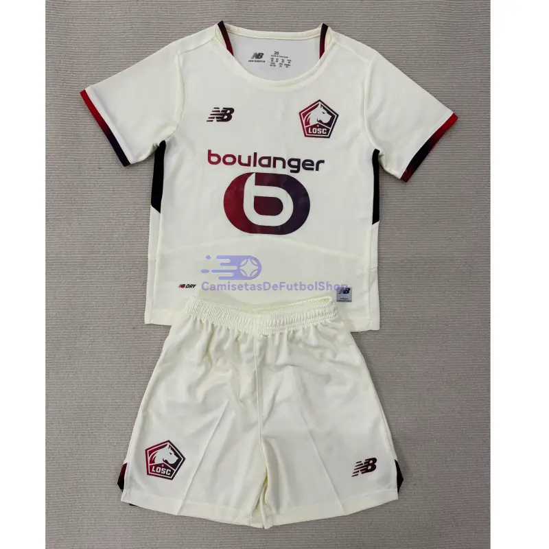 Camiseta Lille OSC 2025/2026 2ª Equipación Beige Niño Kit