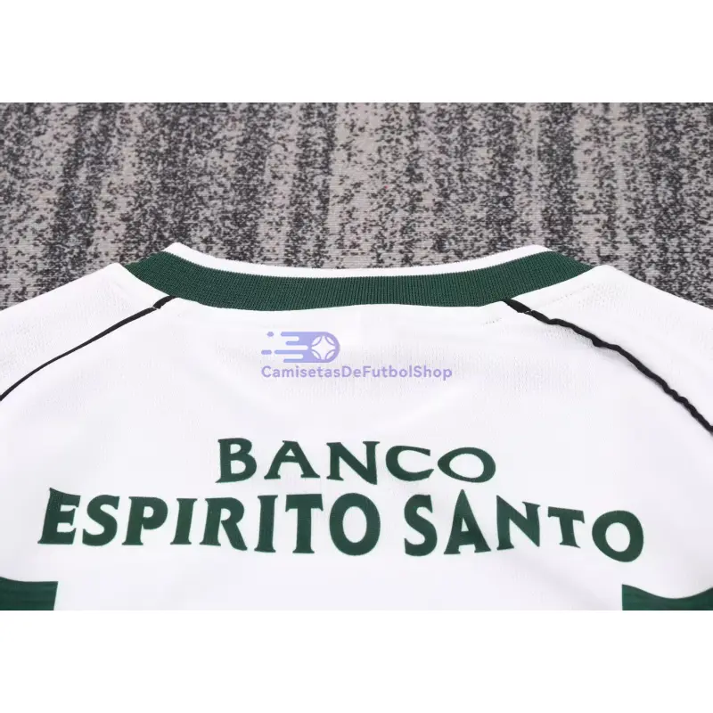 Camiseta Lisboa 2001/03 1ª Equipación Retro ML Blanco/Verde Niño Kit