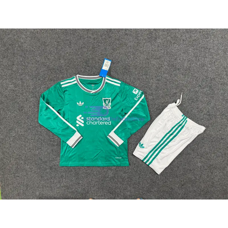 Camiseta Liverpool 2025/2026 3ª Equipación ML Verde Niño Kit