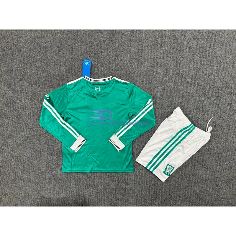 Camiseta Liverpool 2025/2026 3ª Equipación ML Verde Niño Kit