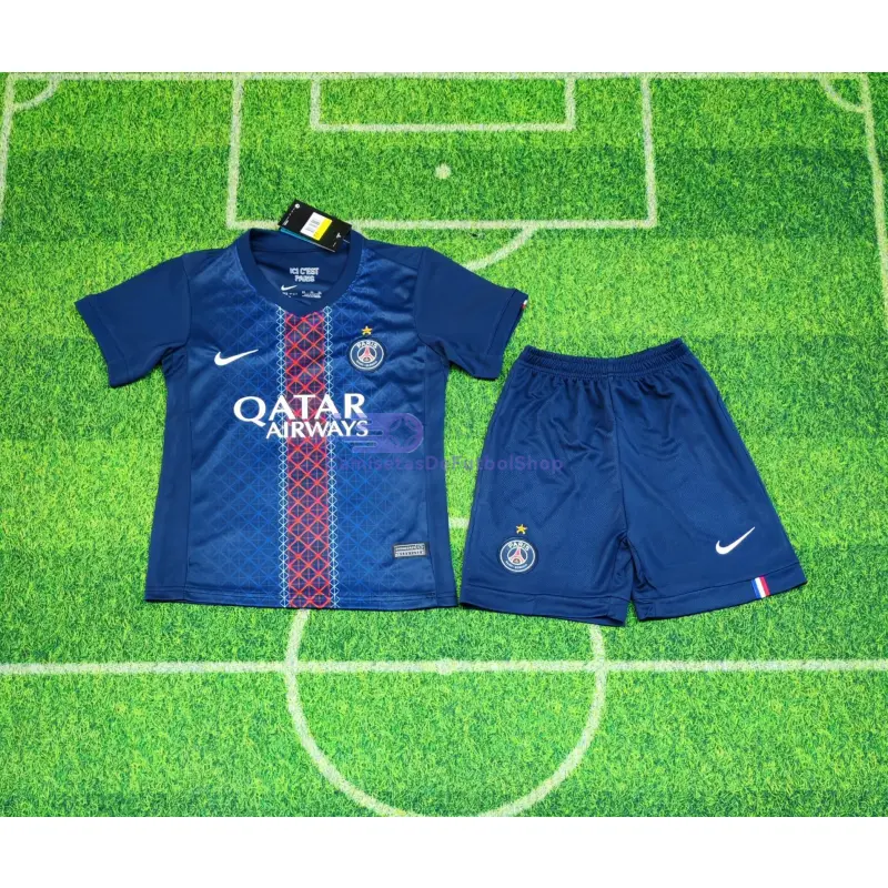 Camiseta PSG 2025/2026 1ª Equipación con Estrella Azul Niño Kit