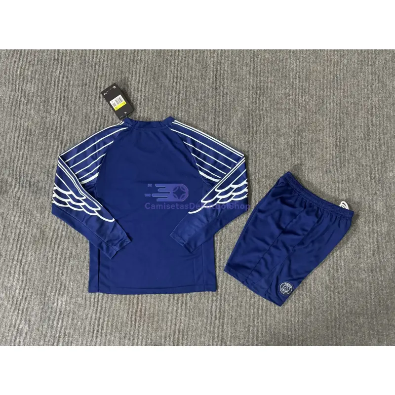 Camiseta PSG 2025/2026 4ª Equipación ML Azul Niño Kit