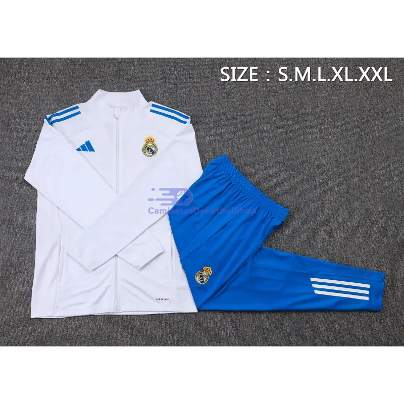 Chandal Real Madrid 2025/2026 Blanco/Azul