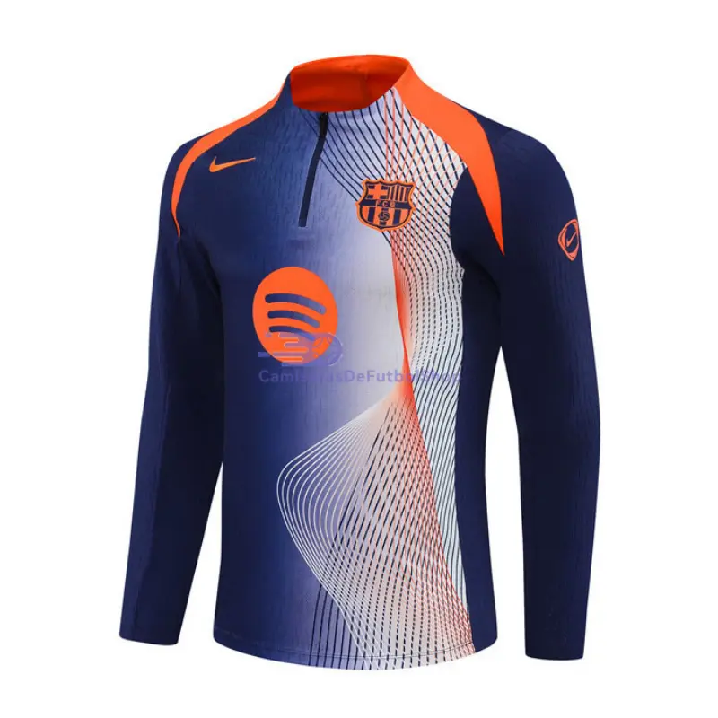 Sudadera De Entrenamiento Barcelona 2025/2026 Azul/Naranja