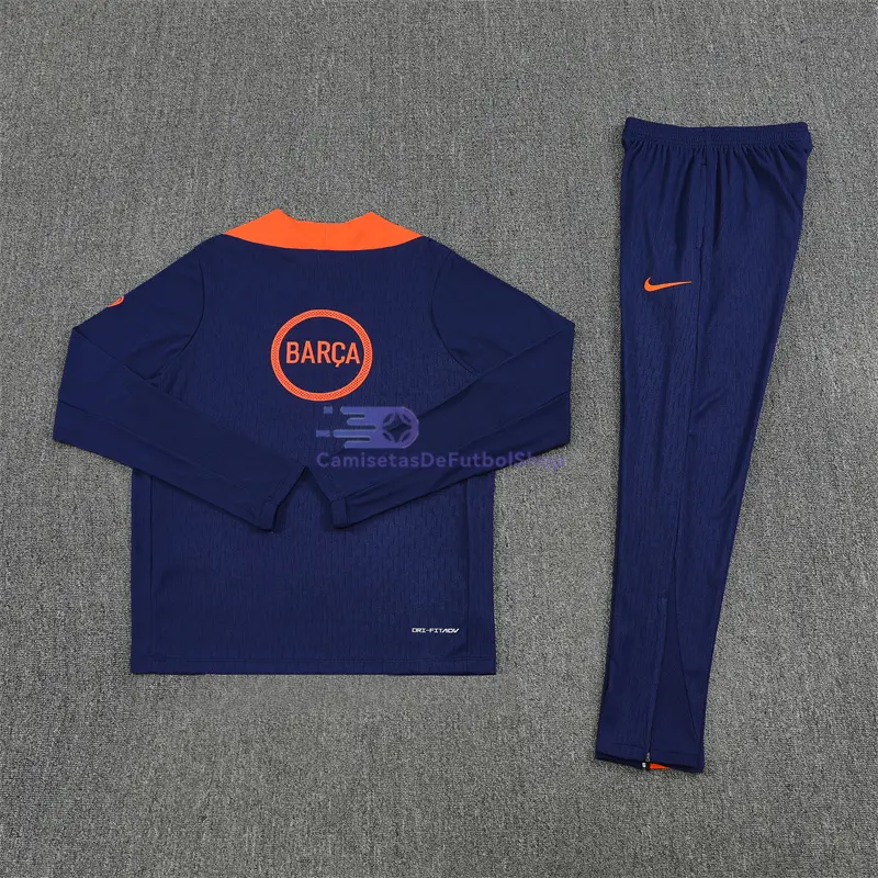 Sudadera De Entrenamiento Barcelona 2025/2026 Azul/Naranja