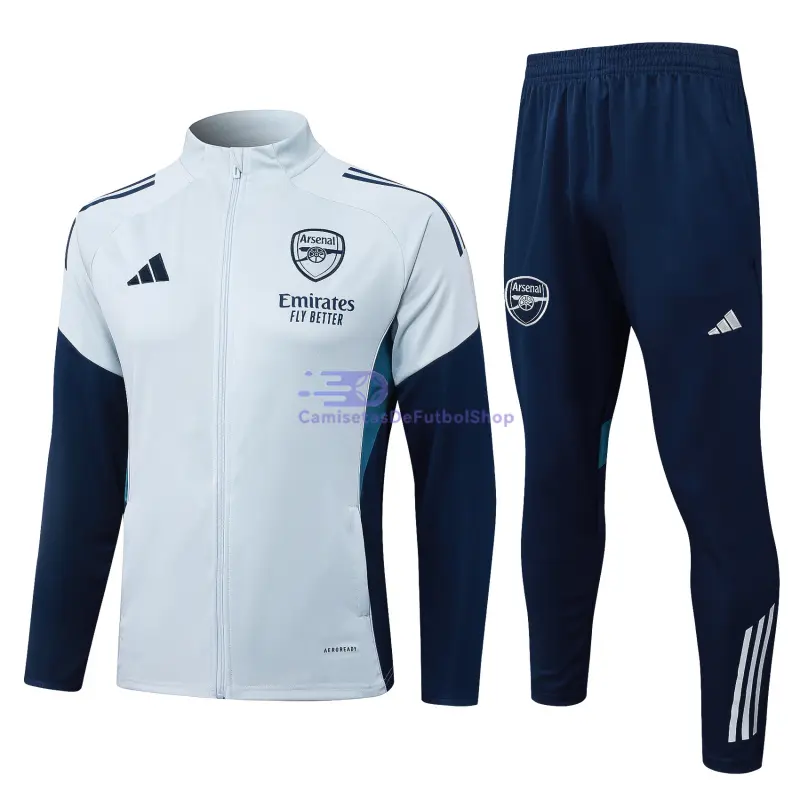 Chandal Arsenal 2025/2026 Gris Claro/Azul Oscuro