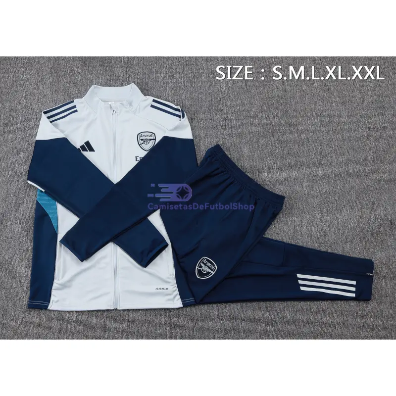 Chandal Arsenal 2025/2026 Gris Claro/Azul Oscuro
