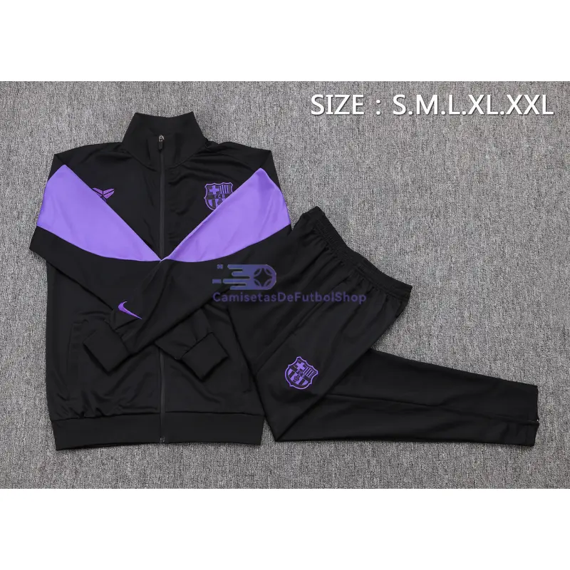 Chandal Barcelona 2025/2026 Negro/Morado