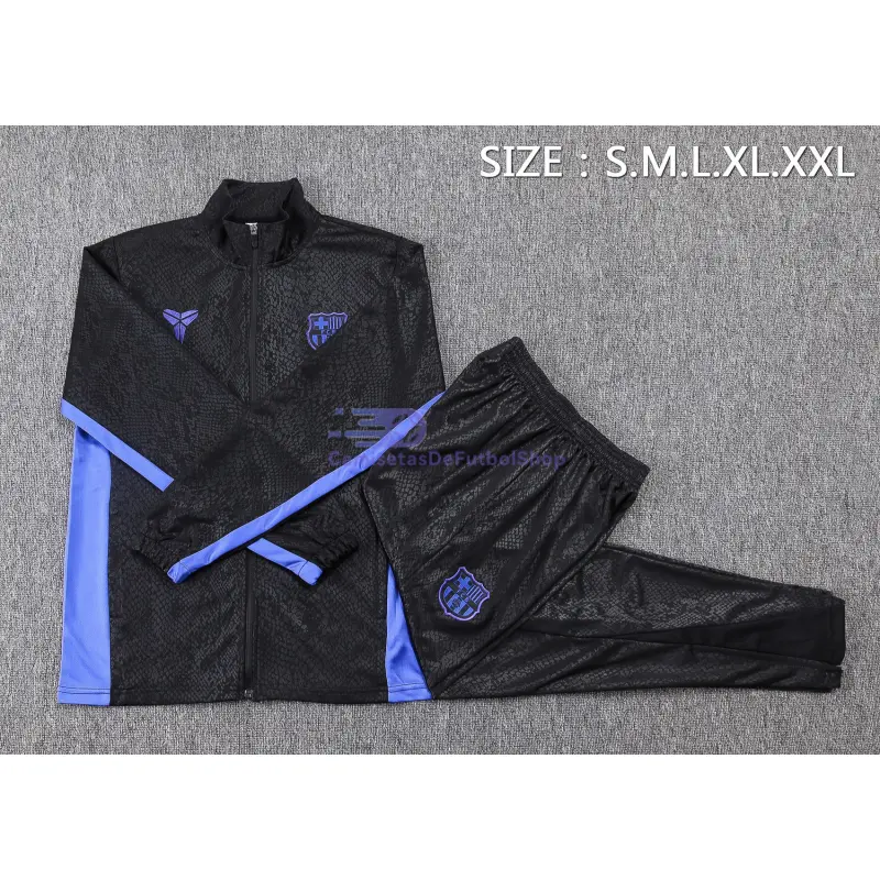 Chandal Barcelona 2025/2026 Negro/Morado con Estampado