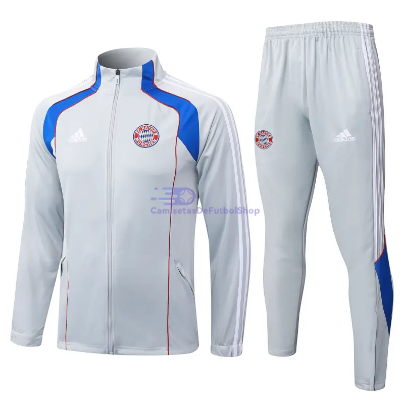 Chandal Bayern Múnich 2025/2026 Gris Claro/Azul