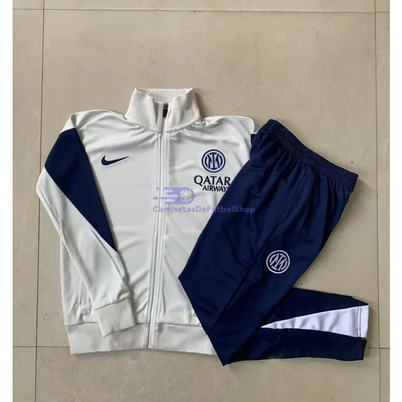 Chaqueta Inter de Milan 2025/2026 Beige/Azul Marino