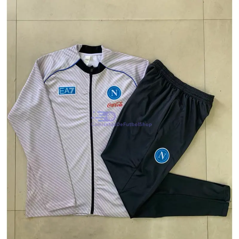 Chandal Napoli 2025/2026 Gris Claro con Estampado