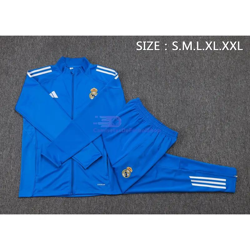 Chandal Real Madrid 2025/2026 Azul/Rayas Blancas