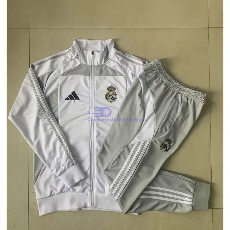 Chandal Real Madrid 2025/2026 Blanco/Gris