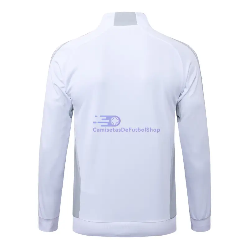 Chaqueta Real Madrid 2025/2026 Blanco/Gris