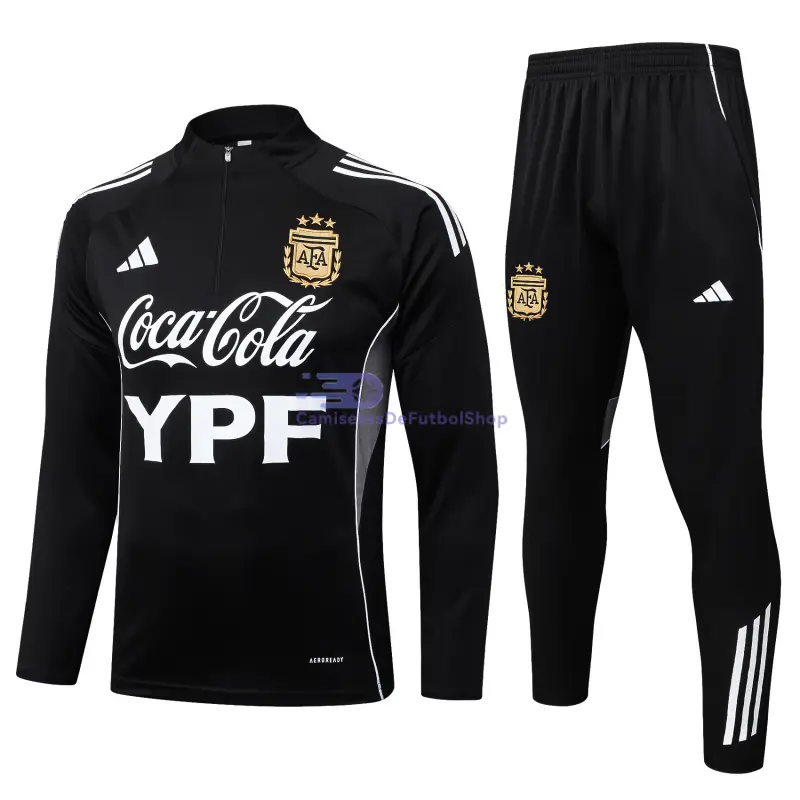 Sudadera De Entrenamiento Argentina 2025 Kit Negro