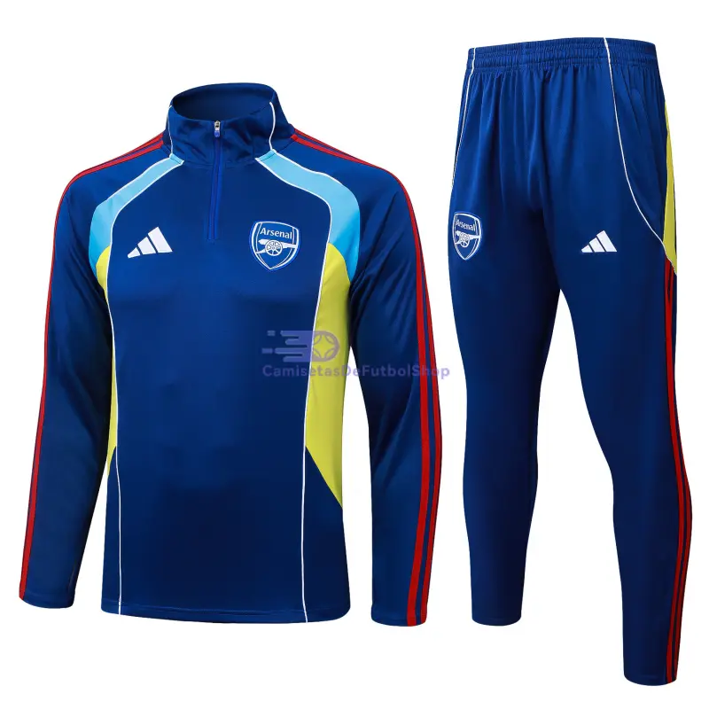 Sudadera De Entrenamiento Arsenal 2025/2026 Kit Azul Real/Amarillo