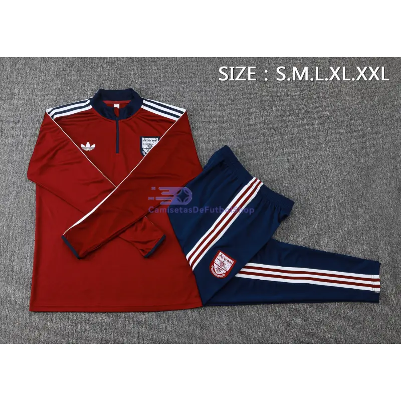 Sudadera De Entrenamiento Arsenal 2025/2026 Kit Borgoña/Azul