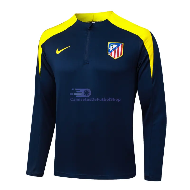 Sudadera De Entrenamiento Atlético de Madrid 2025/2026 Azul Oscuro/Amarillo